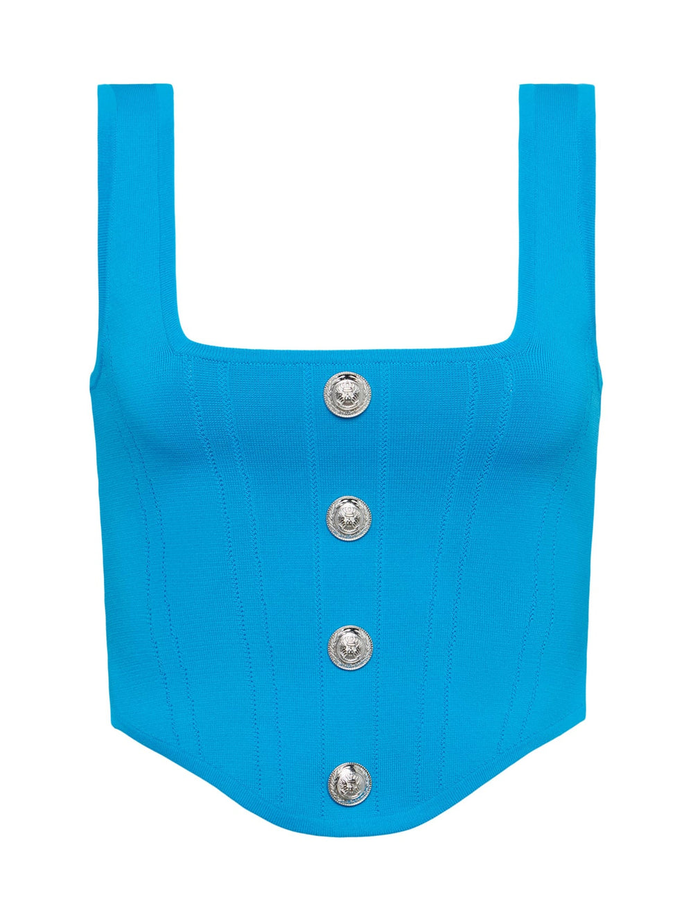 Saga Top in Dresden Blue/Nickel