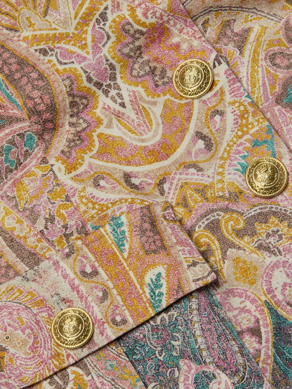 Idy Button-Front Dress in Multi Western Paisley