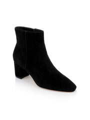 Melanie Suede Bootie in Black Suede