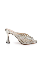 Jacques Leather Mule in Gold Leather