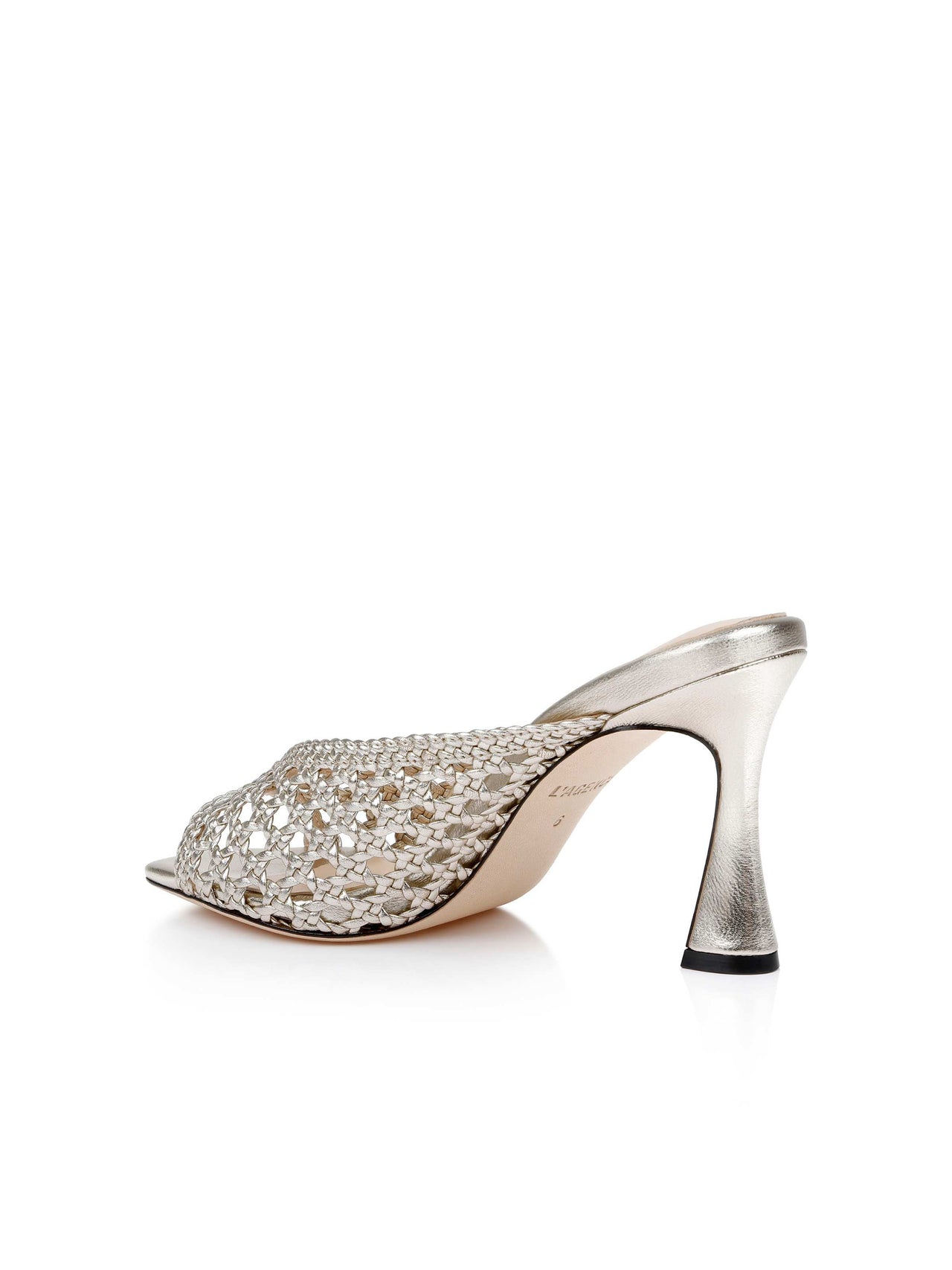 Jacques Leather Mule in Gold Leather