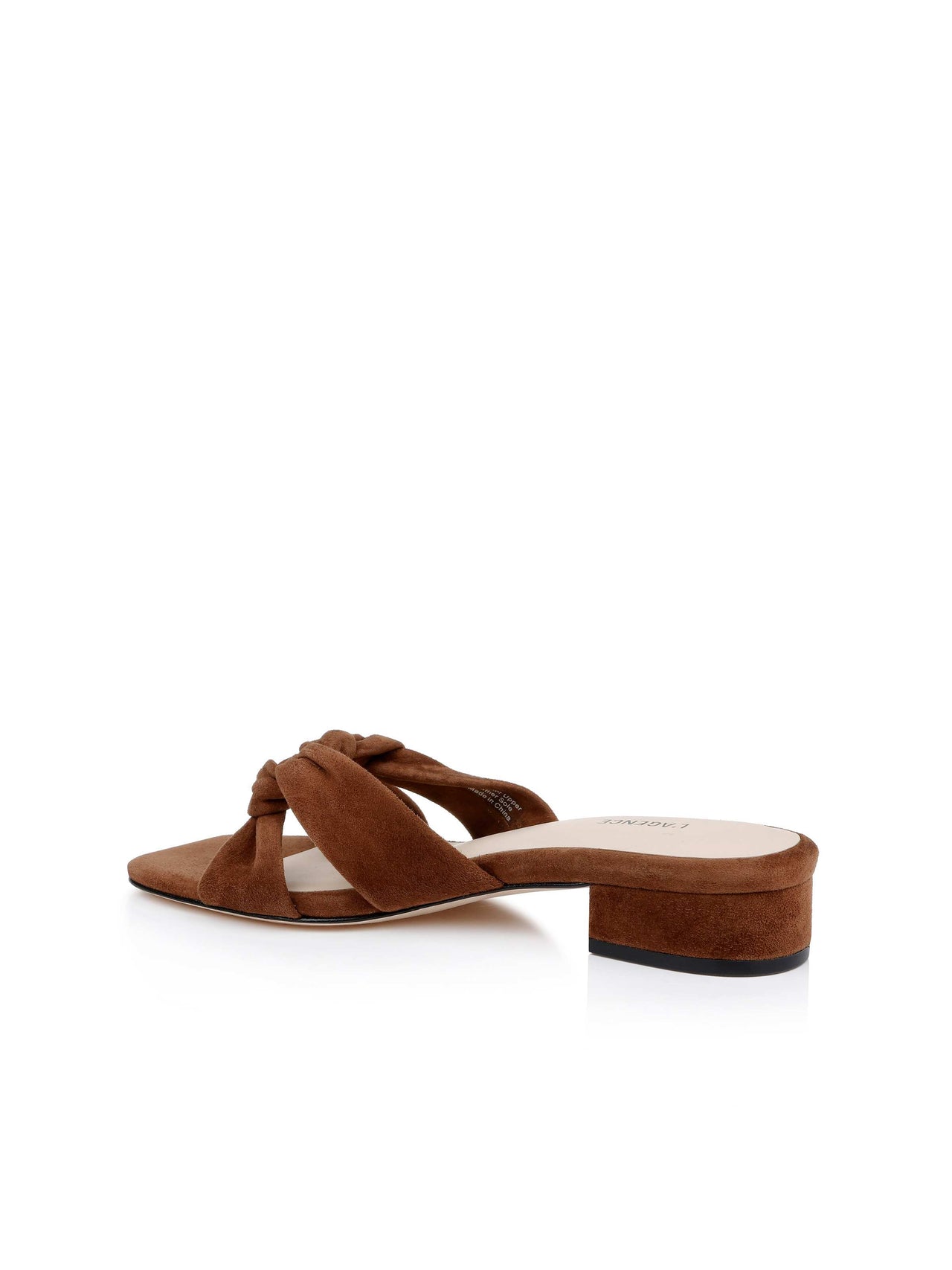Lea Suede Knot Sandal in Buckskin Suede