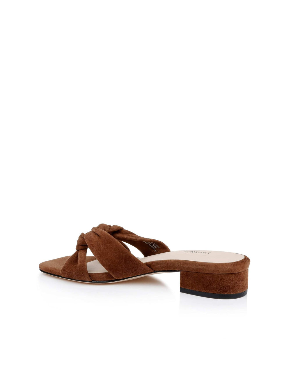 Lea Suede Knot Sandal in Buckskin Suede