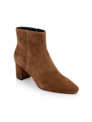 Melanie Suede Bootie in Caramel Suede