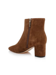 Melanie Suede Bootie in Caramel Suede