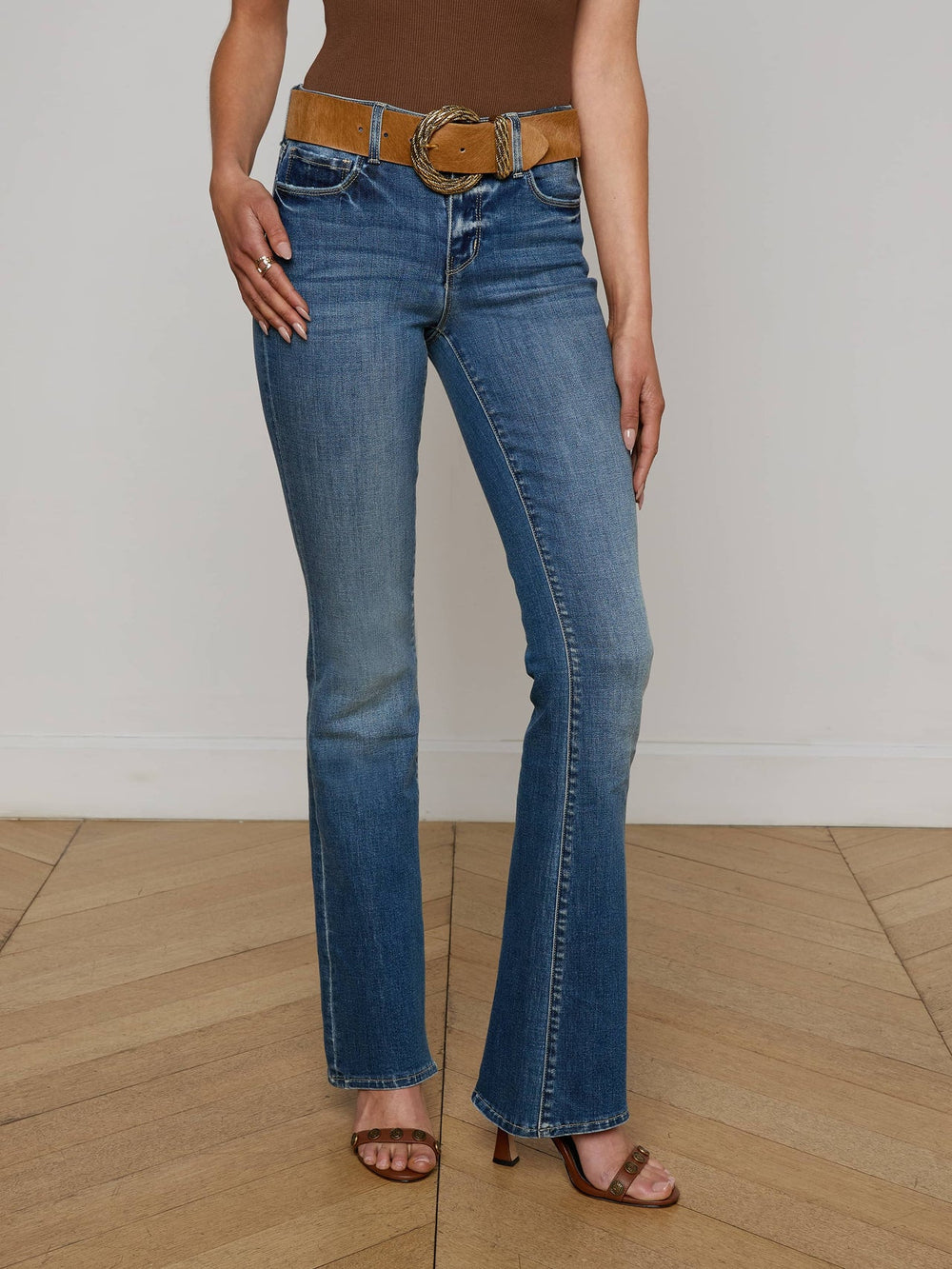 Cara Low-Rise Bootcut Jean in Alverez