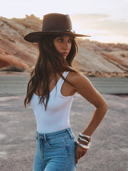 Estella Fedora in Espresso