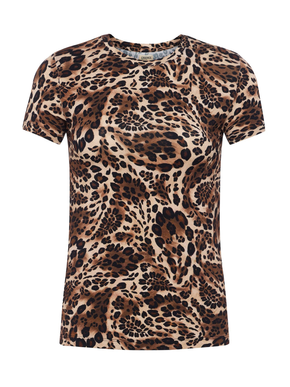 Ressi Fitted Tee in Cinnamon Swirl Paisley Leopard