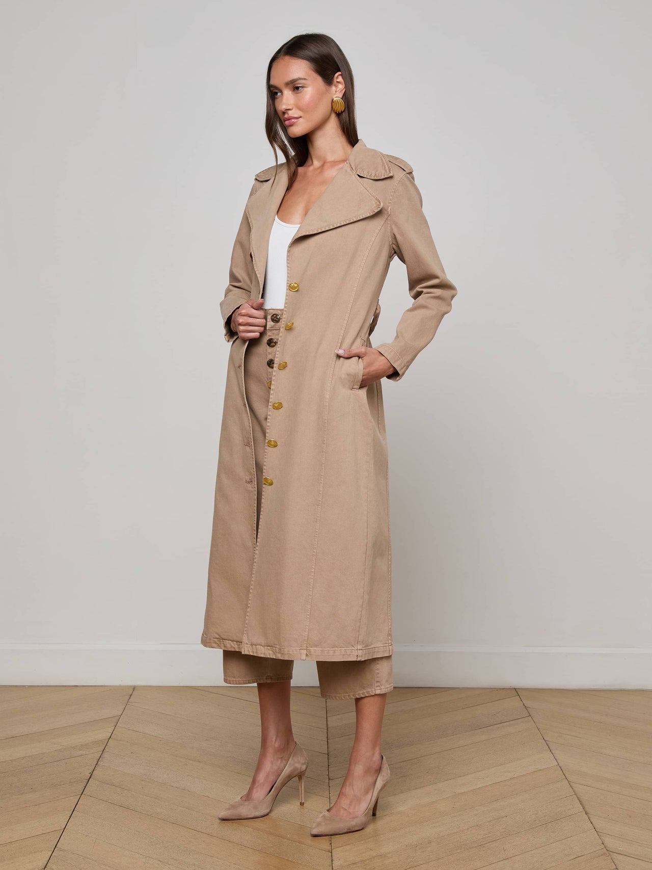 Zavia Jean Trench Coat in Dark Cappuccino