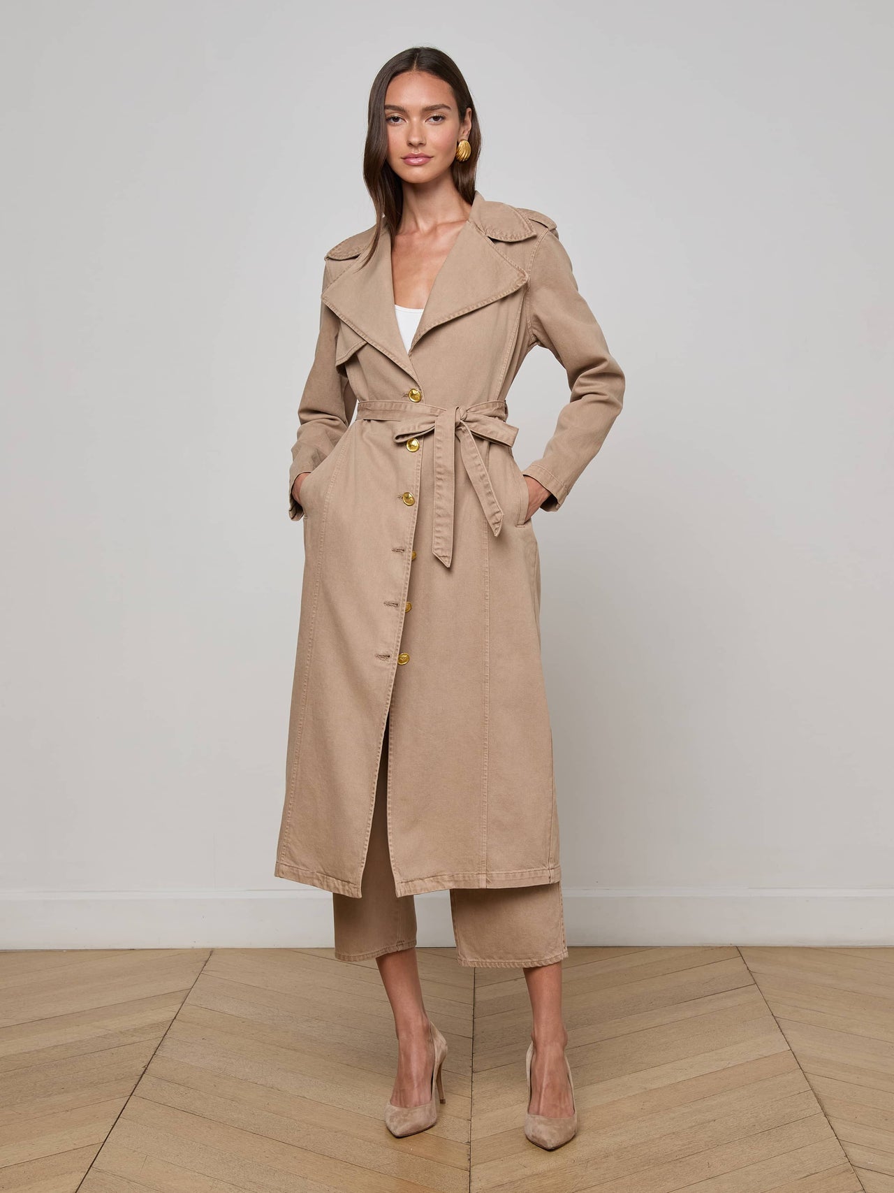 Zavia Jean Trench Coat in Dark Cappuccino