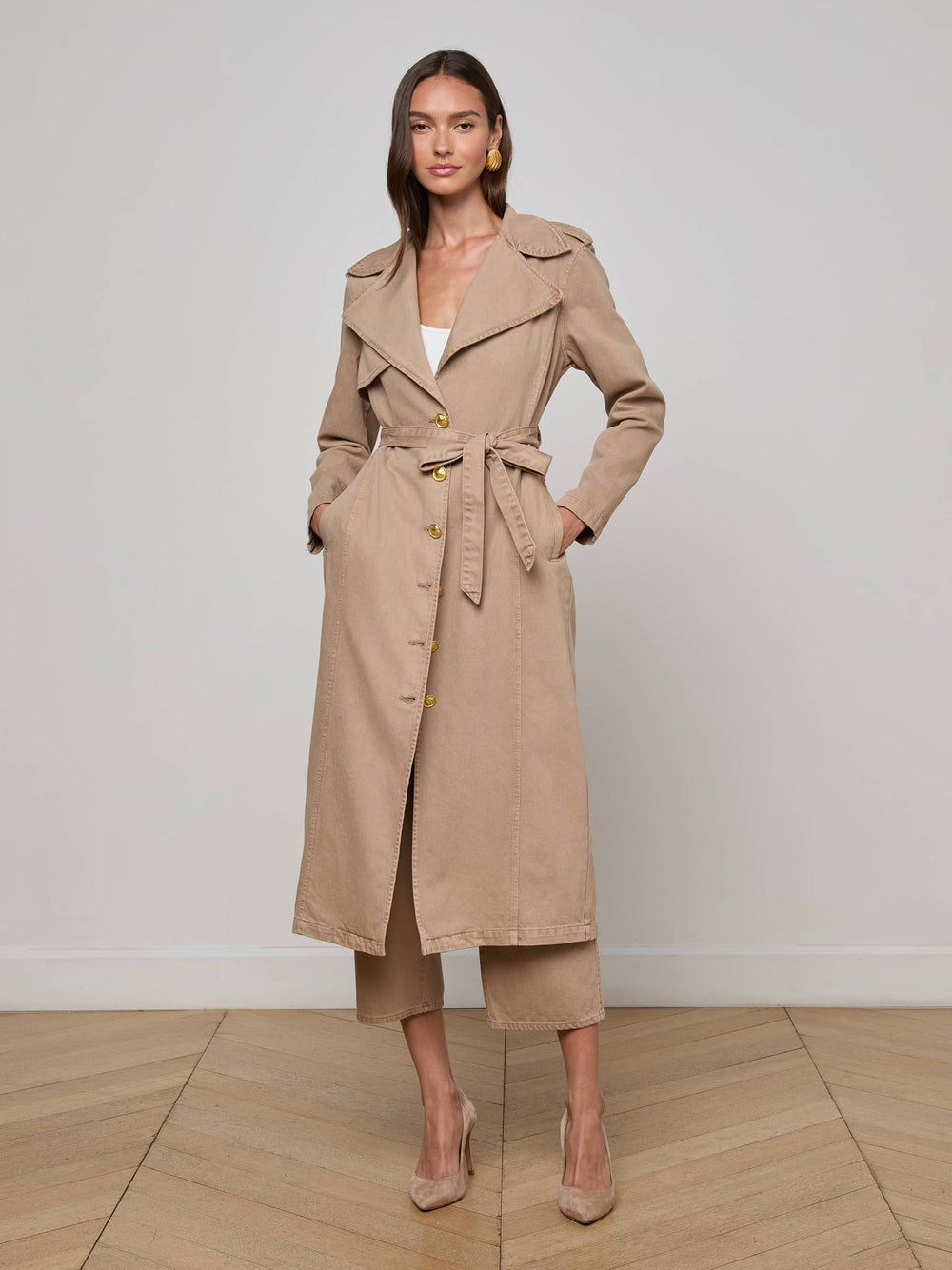Zavia Jean Trench Coat in Dark Cappuccino
