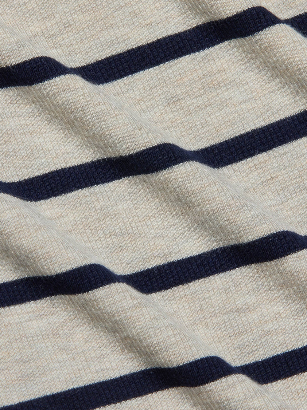 Ceci Sleeveless Turtleneck in Oat/Navy Stripe