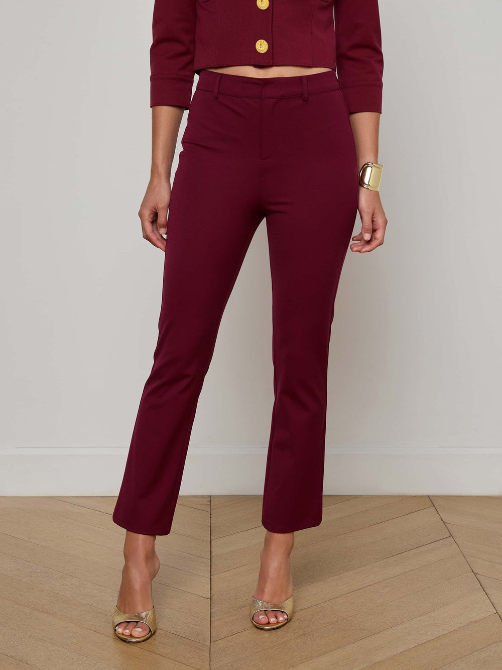 Ketra Bootcut Trouser in Black Cherry
