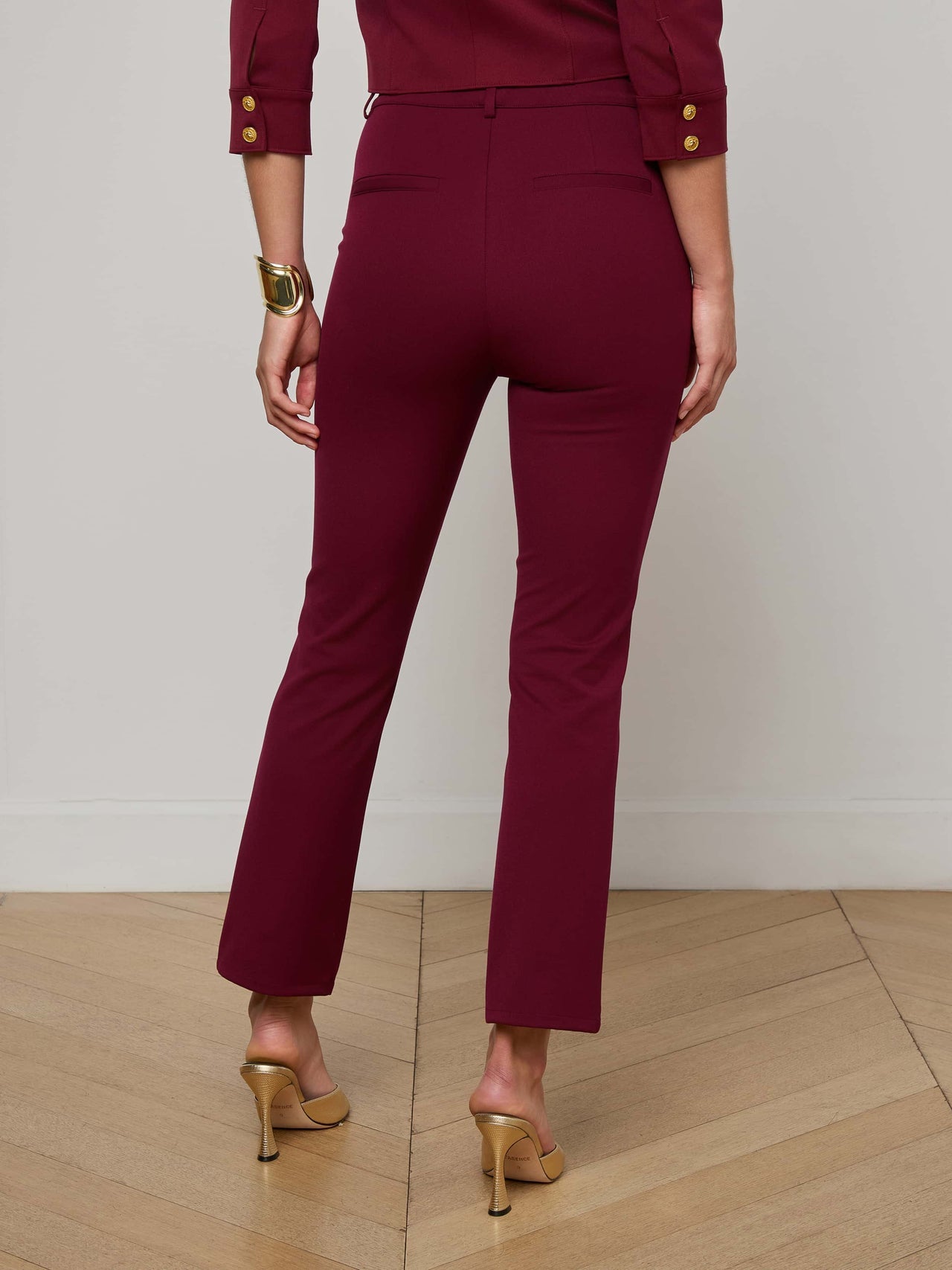 Ketra Bootcut Trouser in Black Cherry