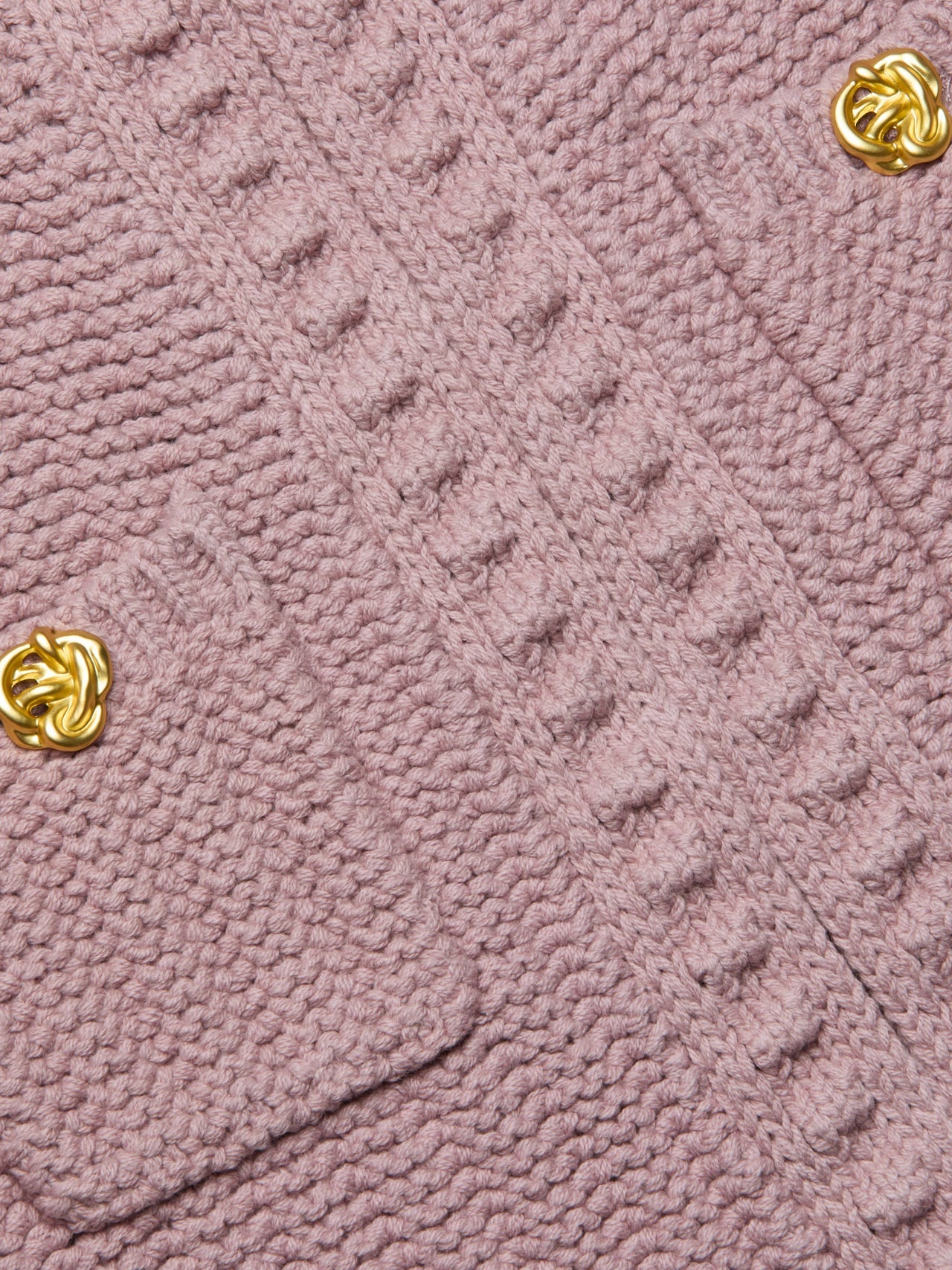 Delilah Cropped Cardigan in Light Mauve/Gold
