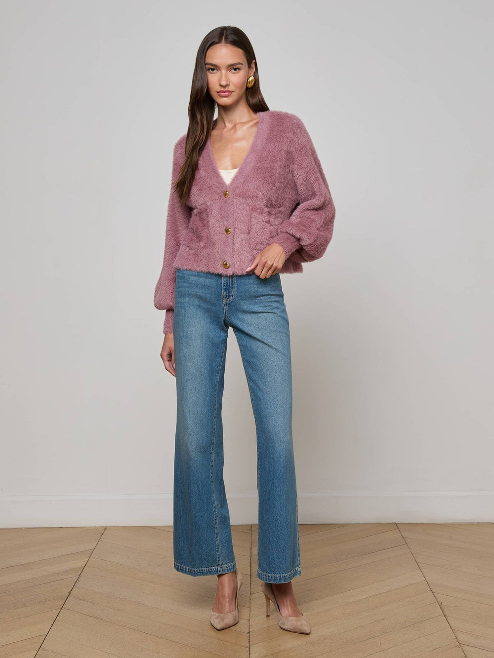 Harriet Cardigan in Mauve