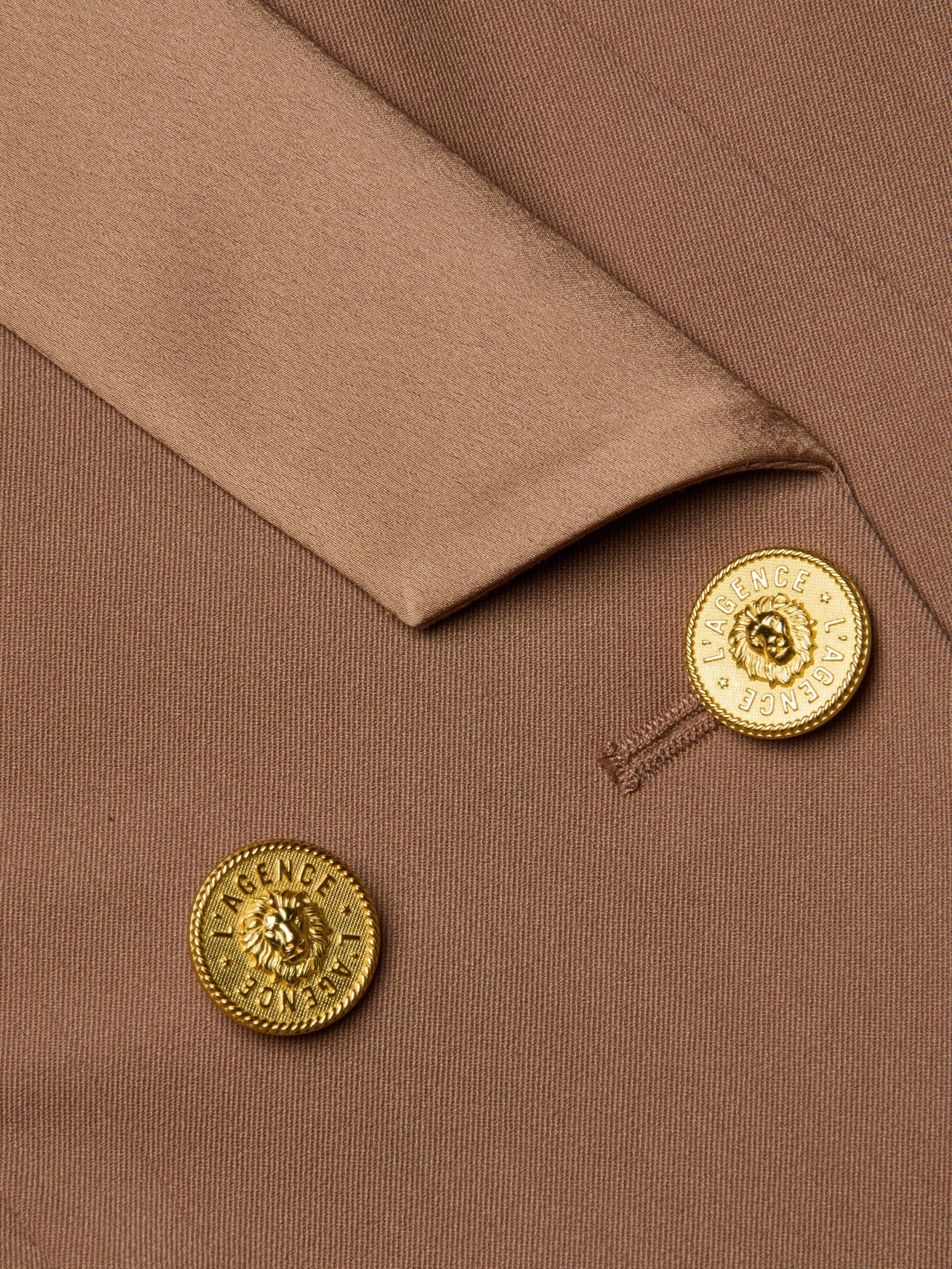 Imogen Satin Lapel Blazer in Cinnamon Swirl