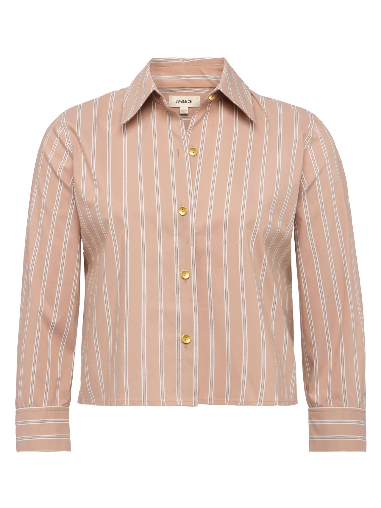 Fawn Western Card Print Shirt in Fawn Stripe/Tan Multi Western Cards
