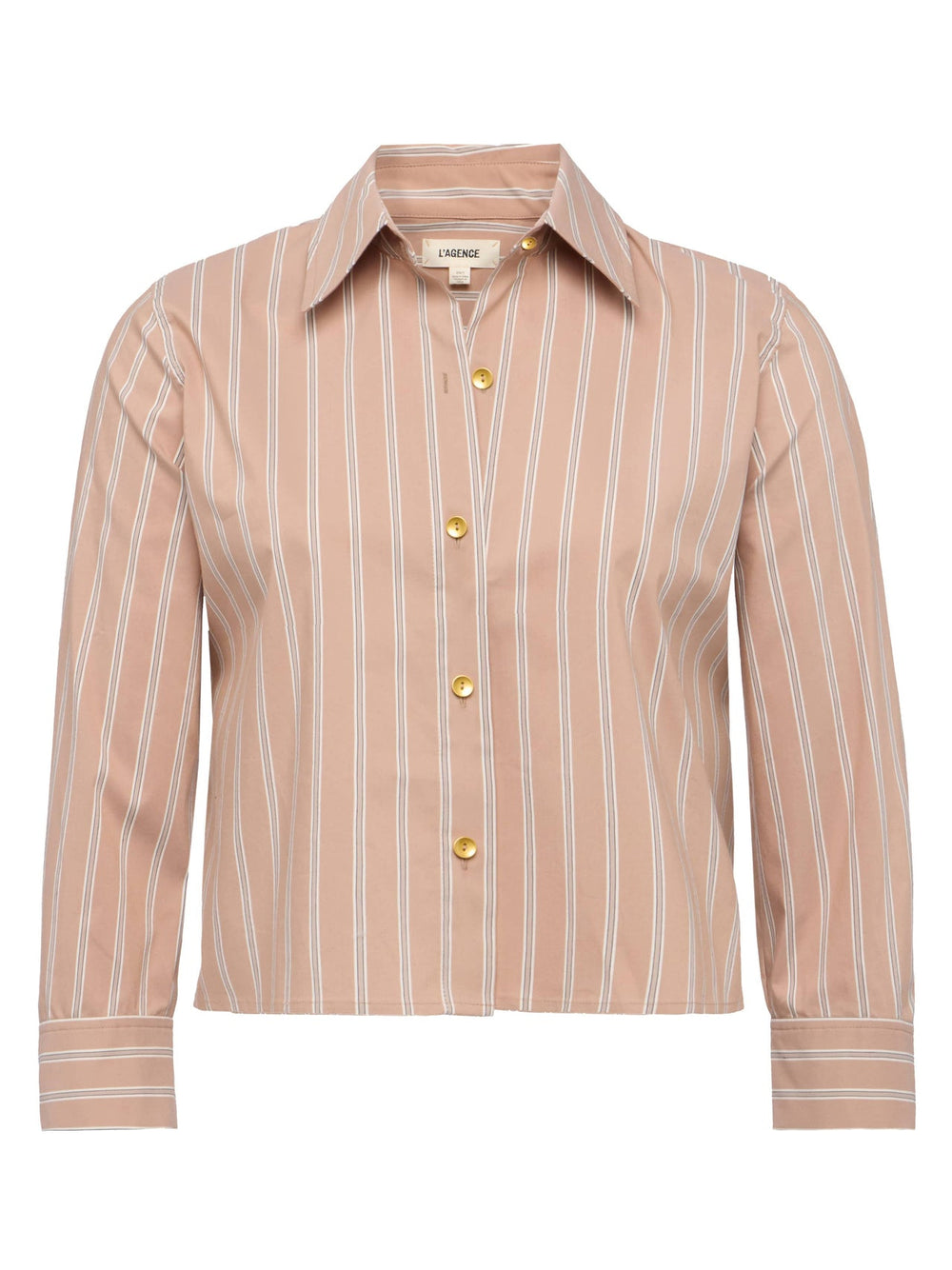 Fawn Western Card Print Shirt in Fawn Stripe/Tan Multi Western Cards
