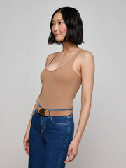 Nica Scoopneck Bodysuit in Cinnamon Swirl