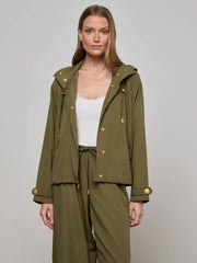 Geovana Hooded Windbreaker in Pine