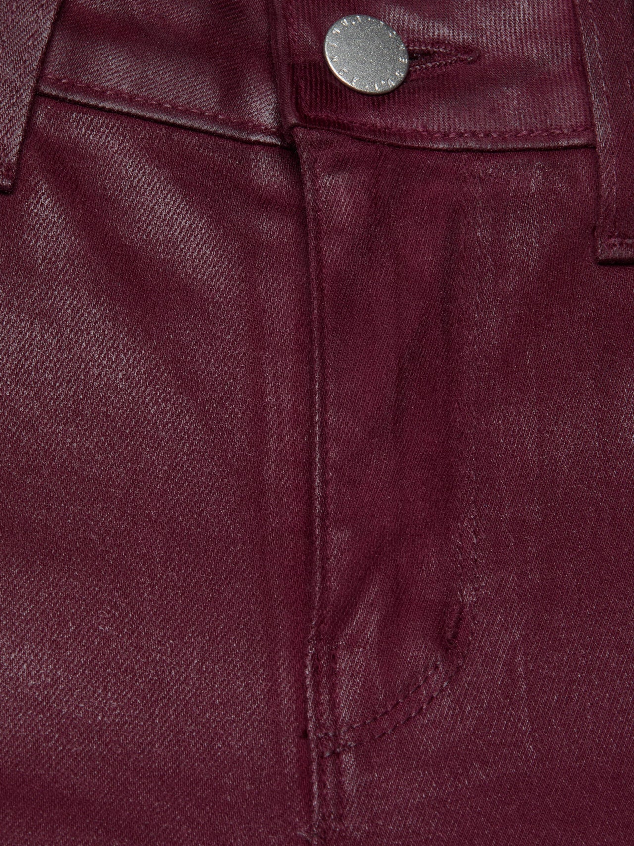 Kendra Coated Cropped Flare Jean in Dark Port Coated