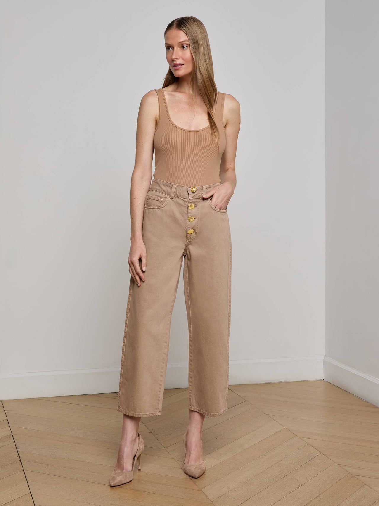 Liora Cropped Jean in Dark Cappuccino