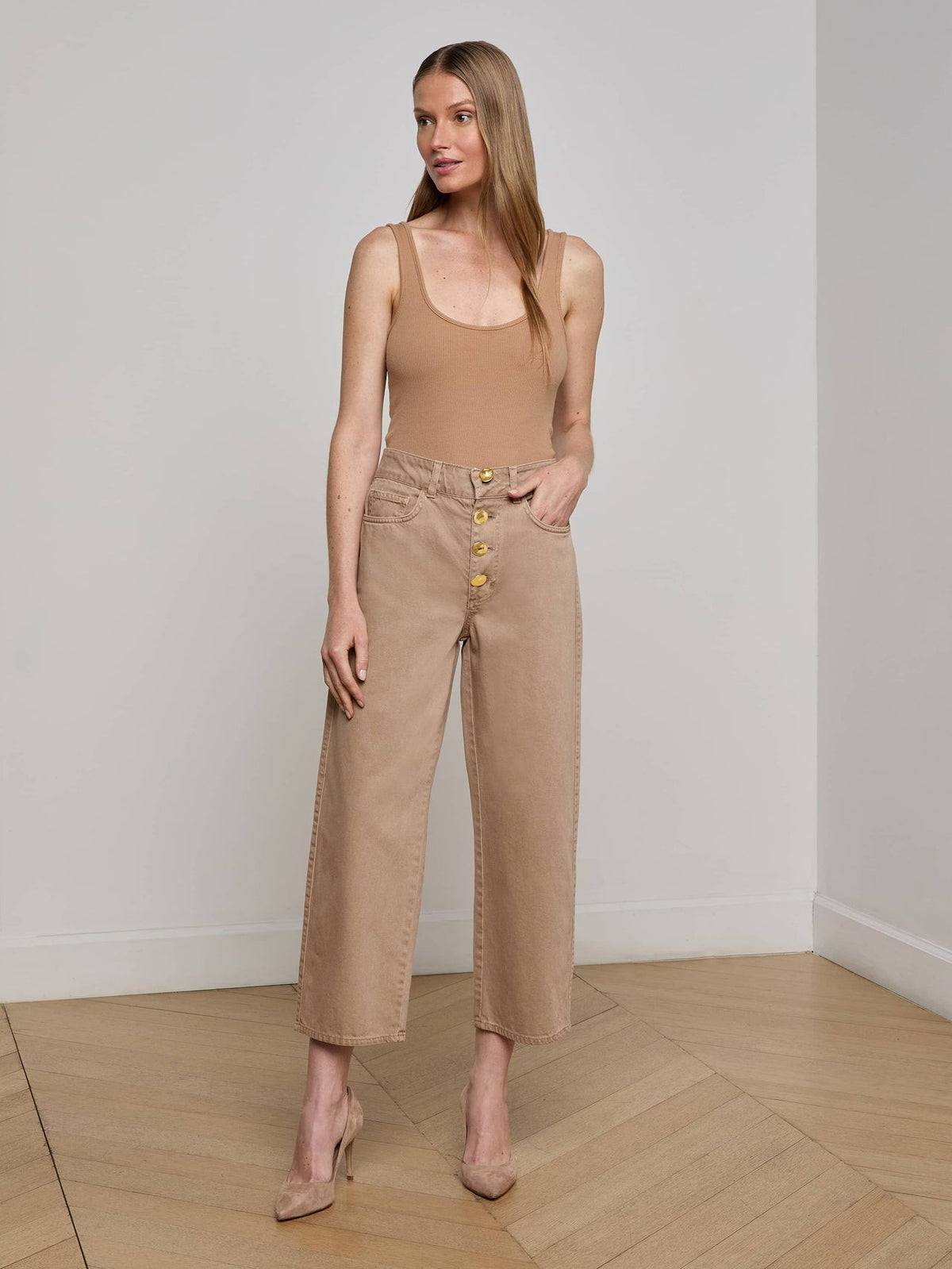Liora Cropped Jean in Dark Cappuccino