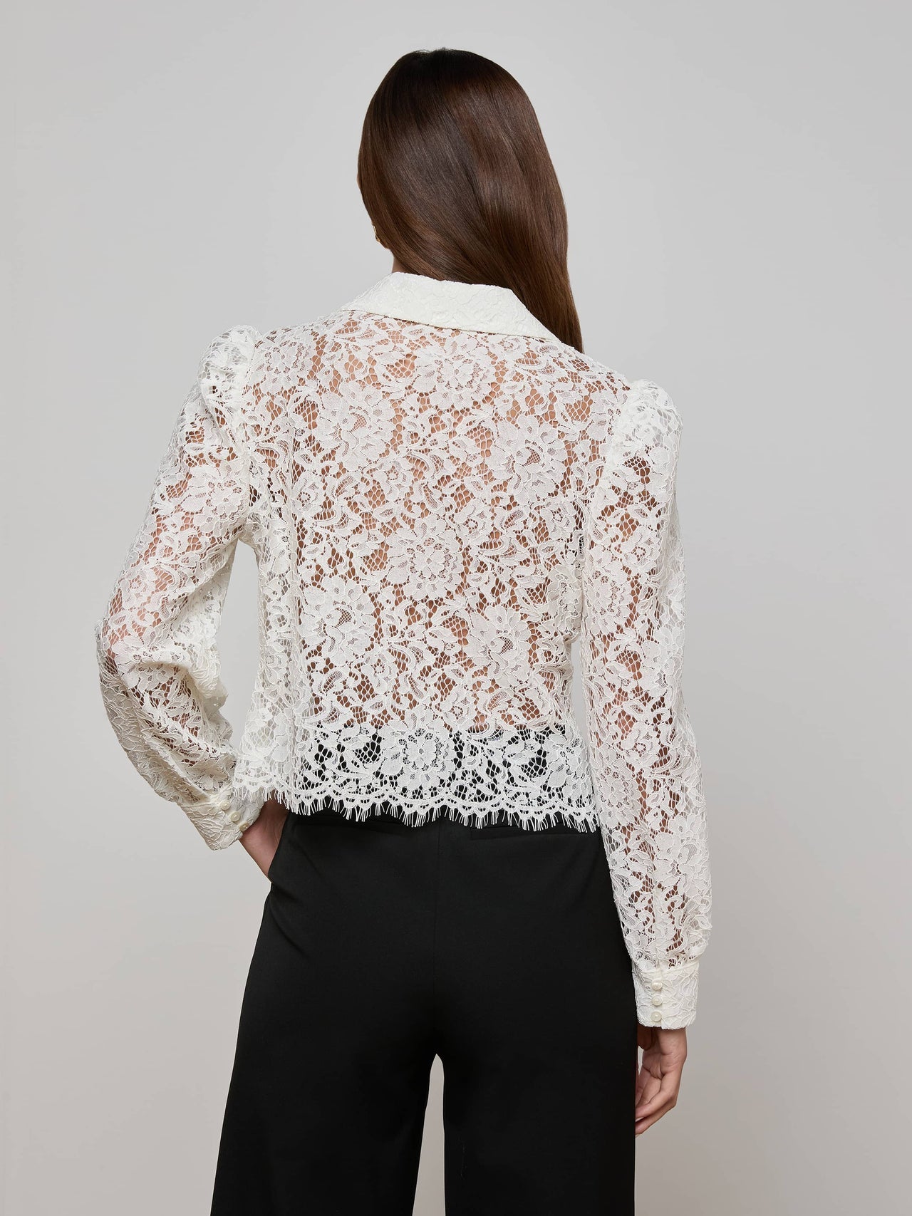 Anita Lace Blouse in Ivory