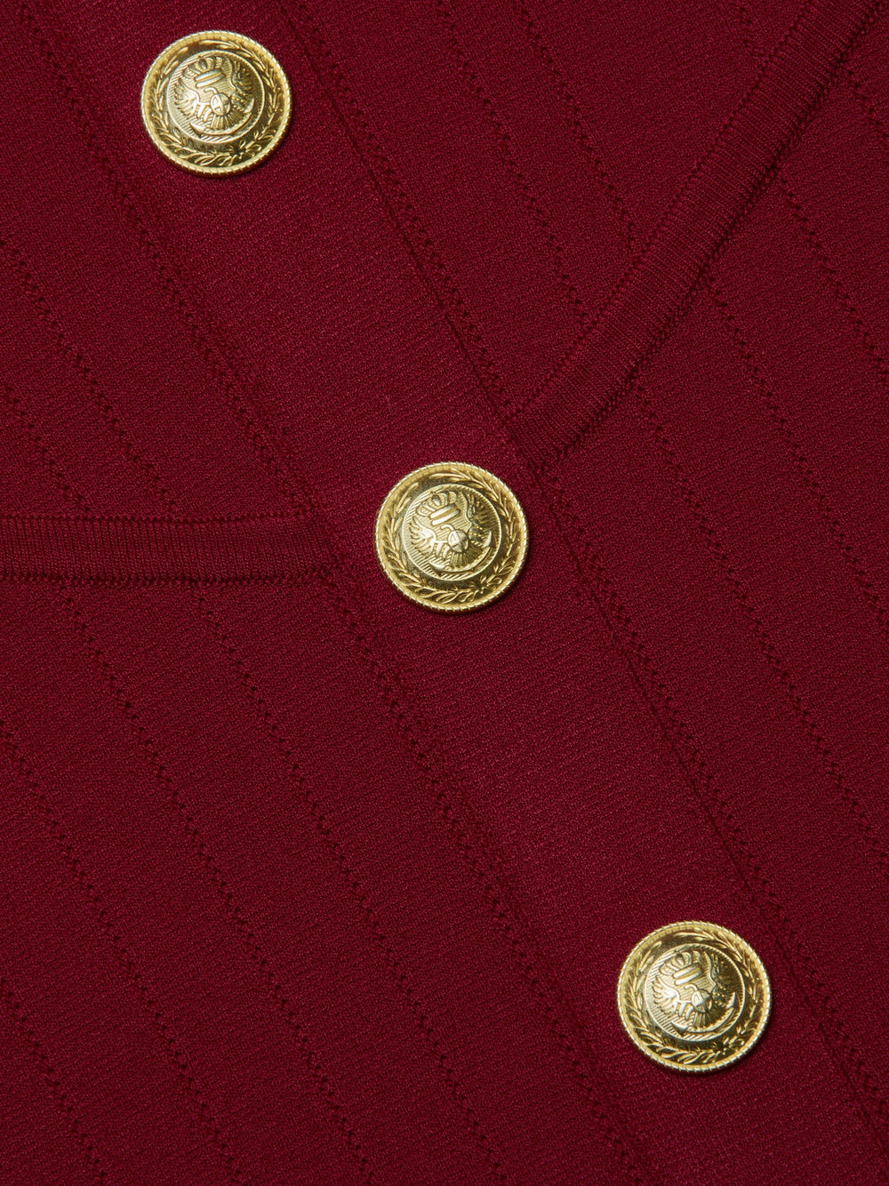 Soleil Knit Dress in Black Cherry/Gold