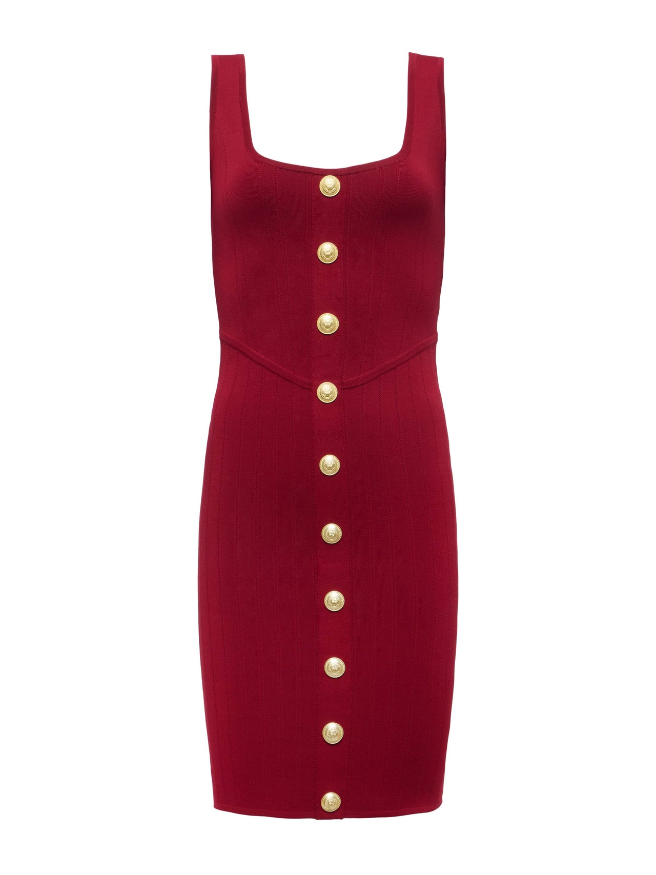 Soleil Knit Dress in Black Cherry/Gold