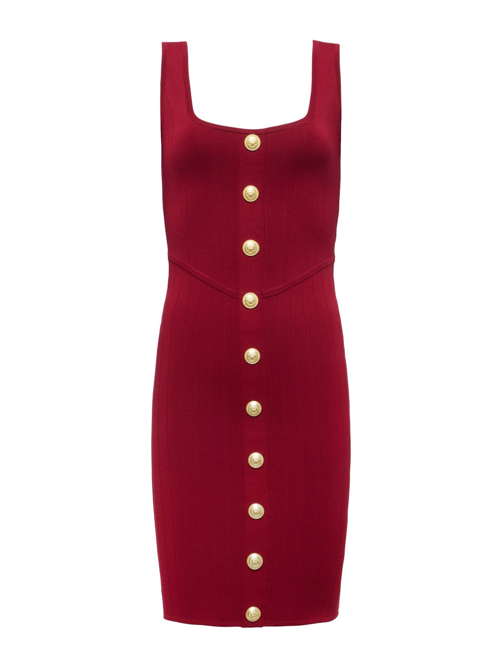 Soleil Knit Dress in Black Cherry/Gold