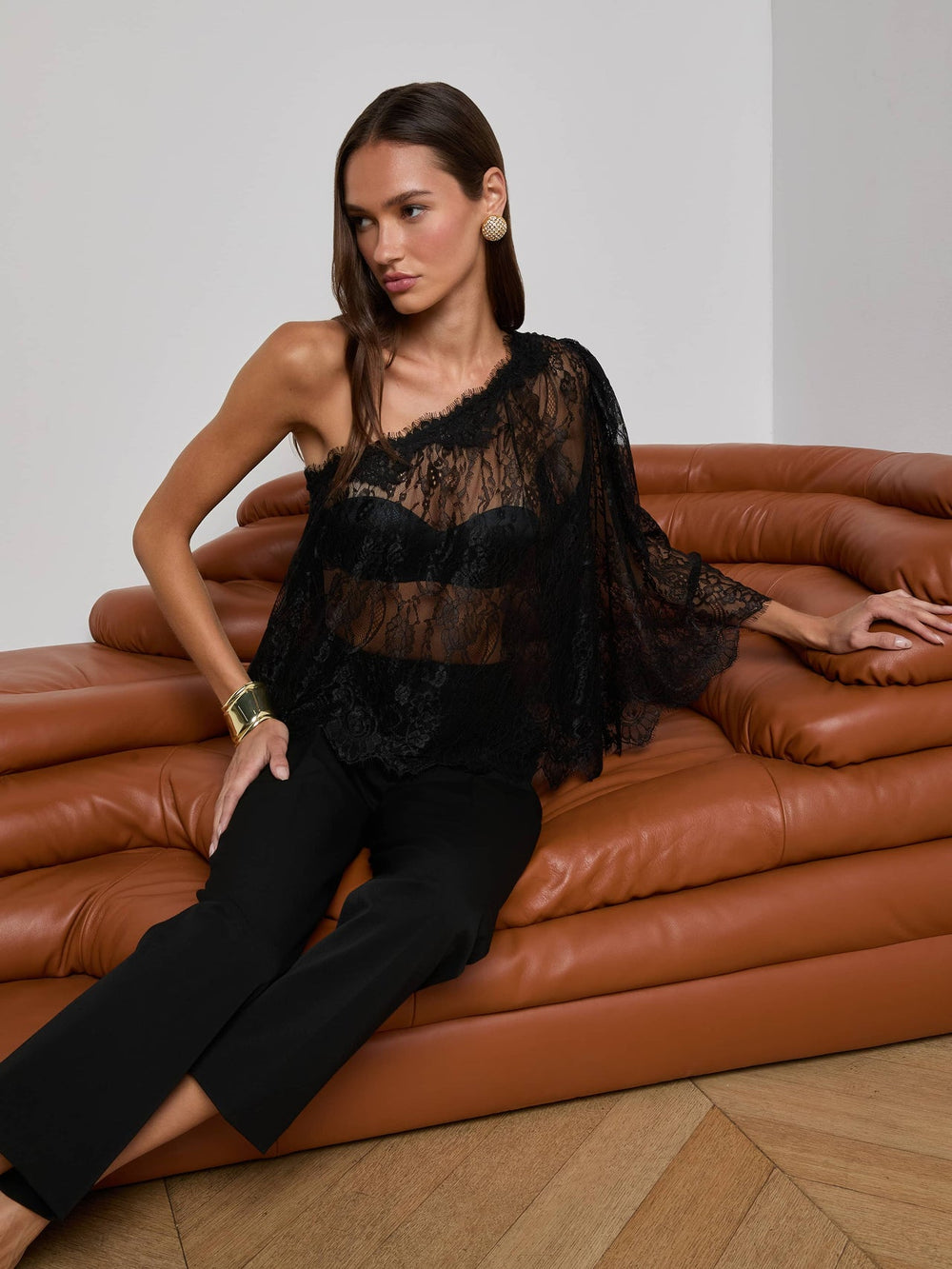 Vianna Lace Top in Black