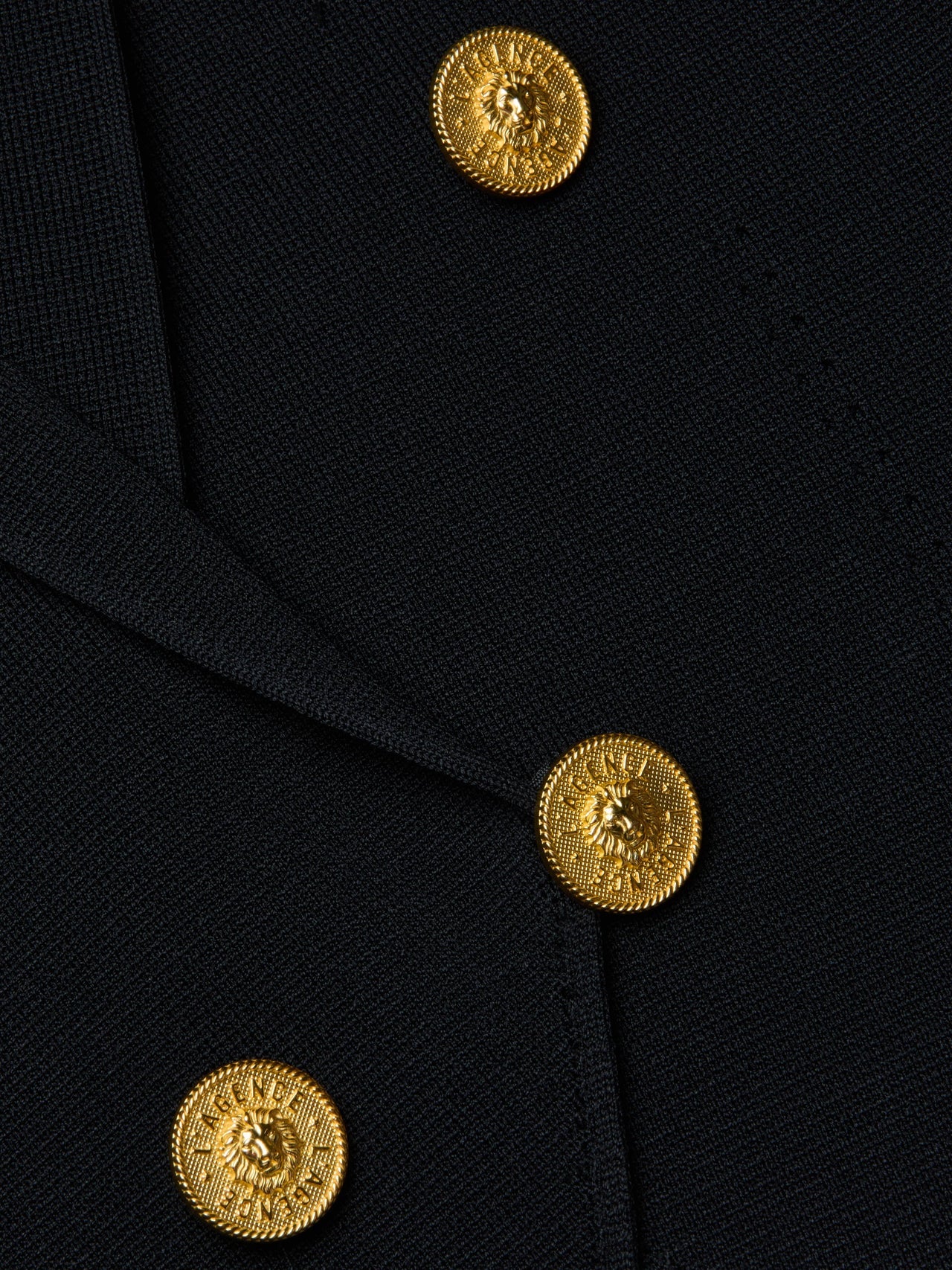 Elio Cropped Knit Blazer in Black/Gold