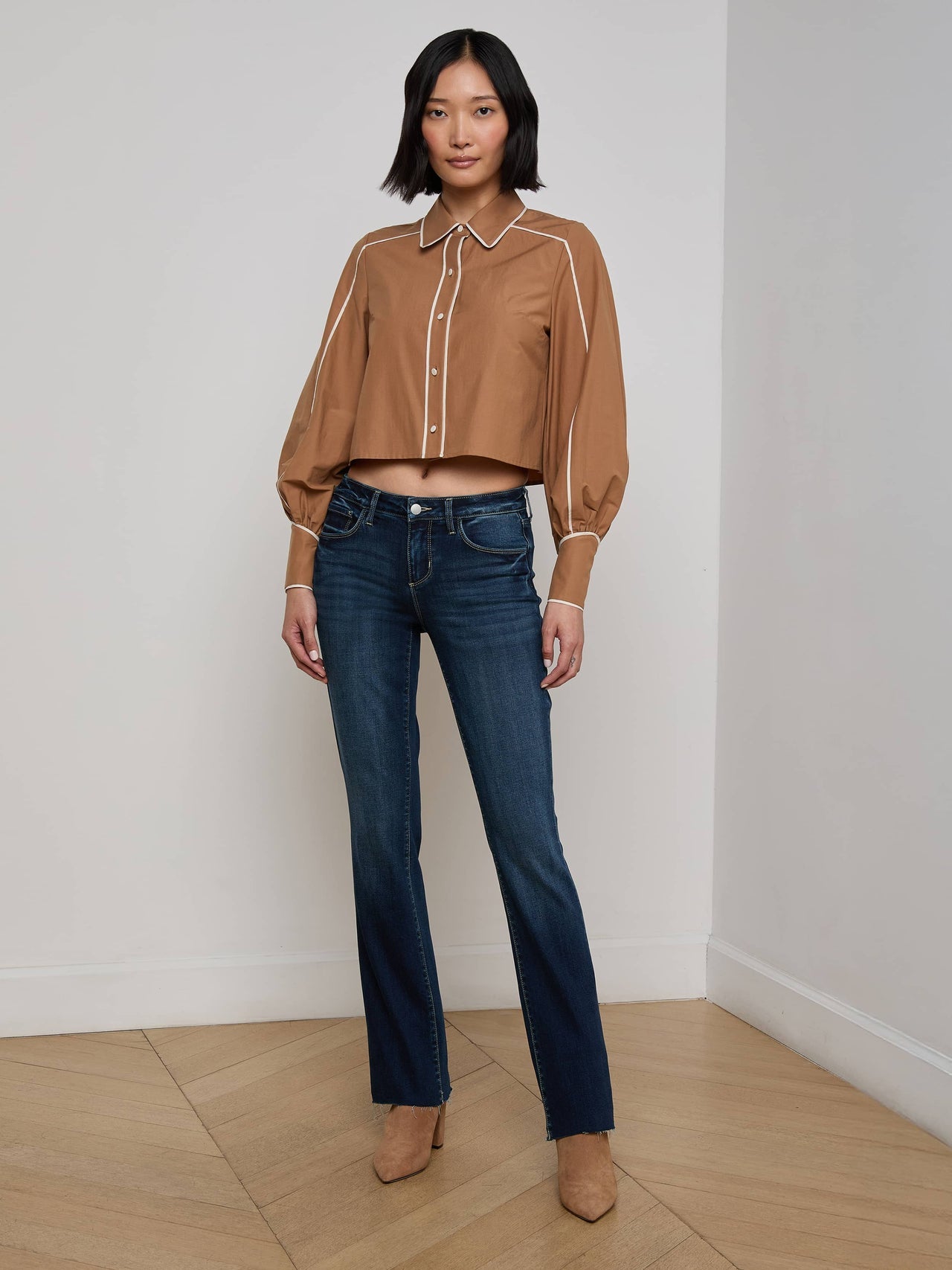 Sneeki Low-Rise Straight-Leg Jean in Columbia