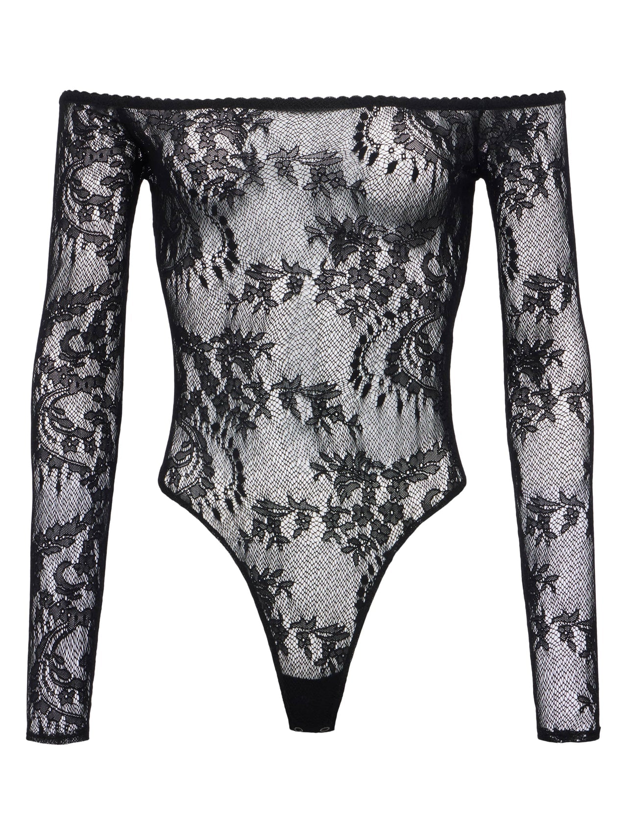 Peonie Lace Bodysuit in Black