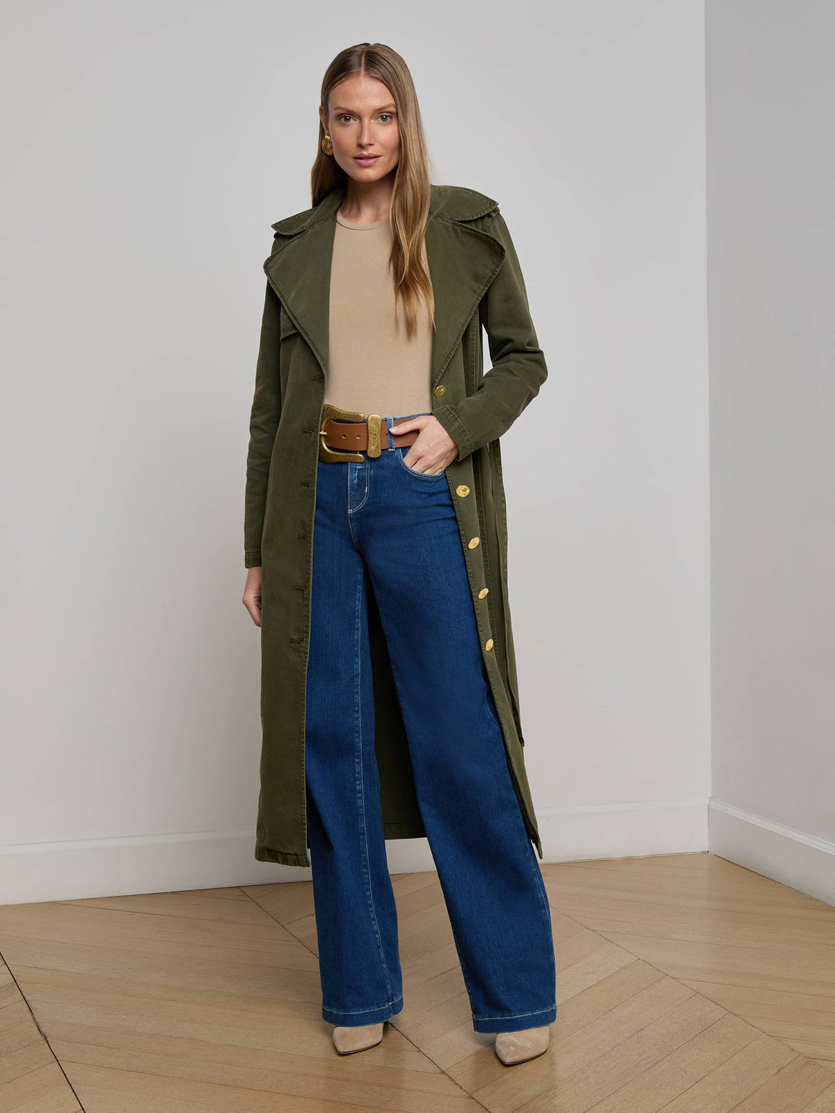 Zavia Jean Trench Coat in Picholine