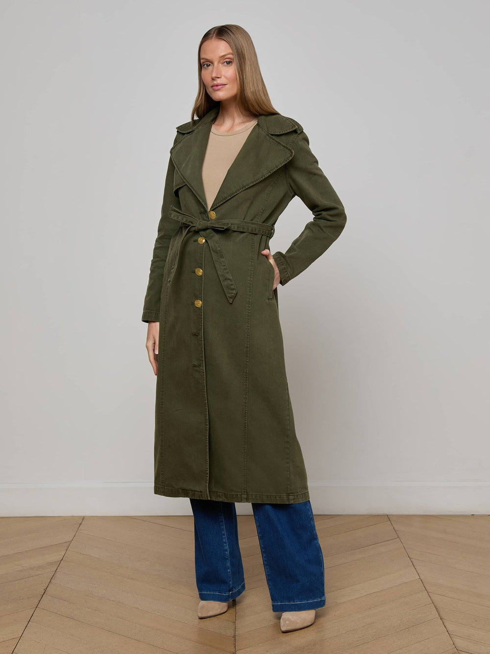 Zavia Jean Trench Coat in Picholine