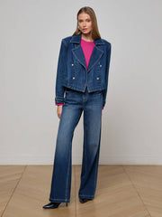 Maddox Jean Trench Coat in Enchanted