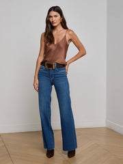 Lexi Satin Camisole in Sepia Brown