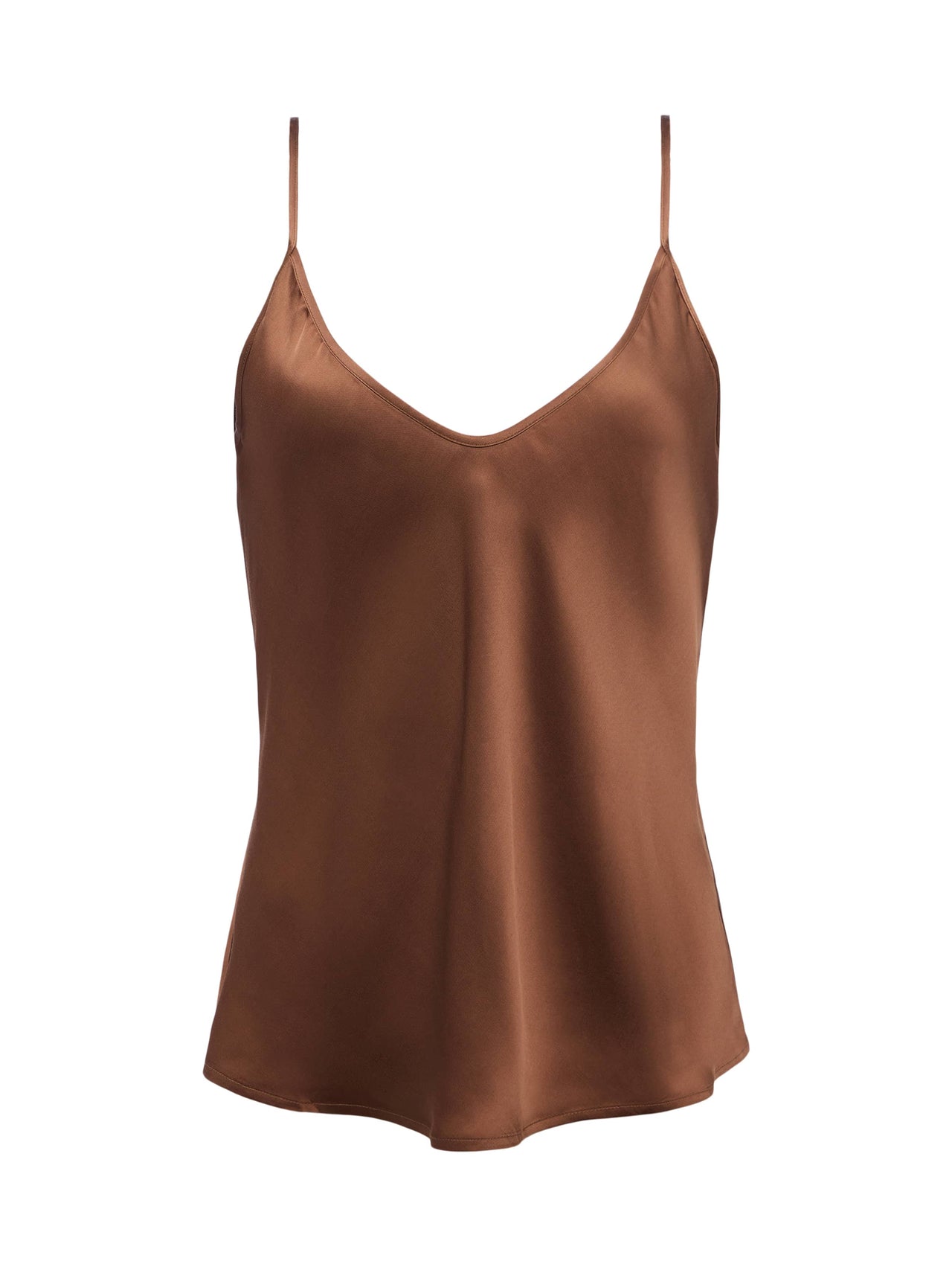 Lexi Satin Camisole in Sepia Brown