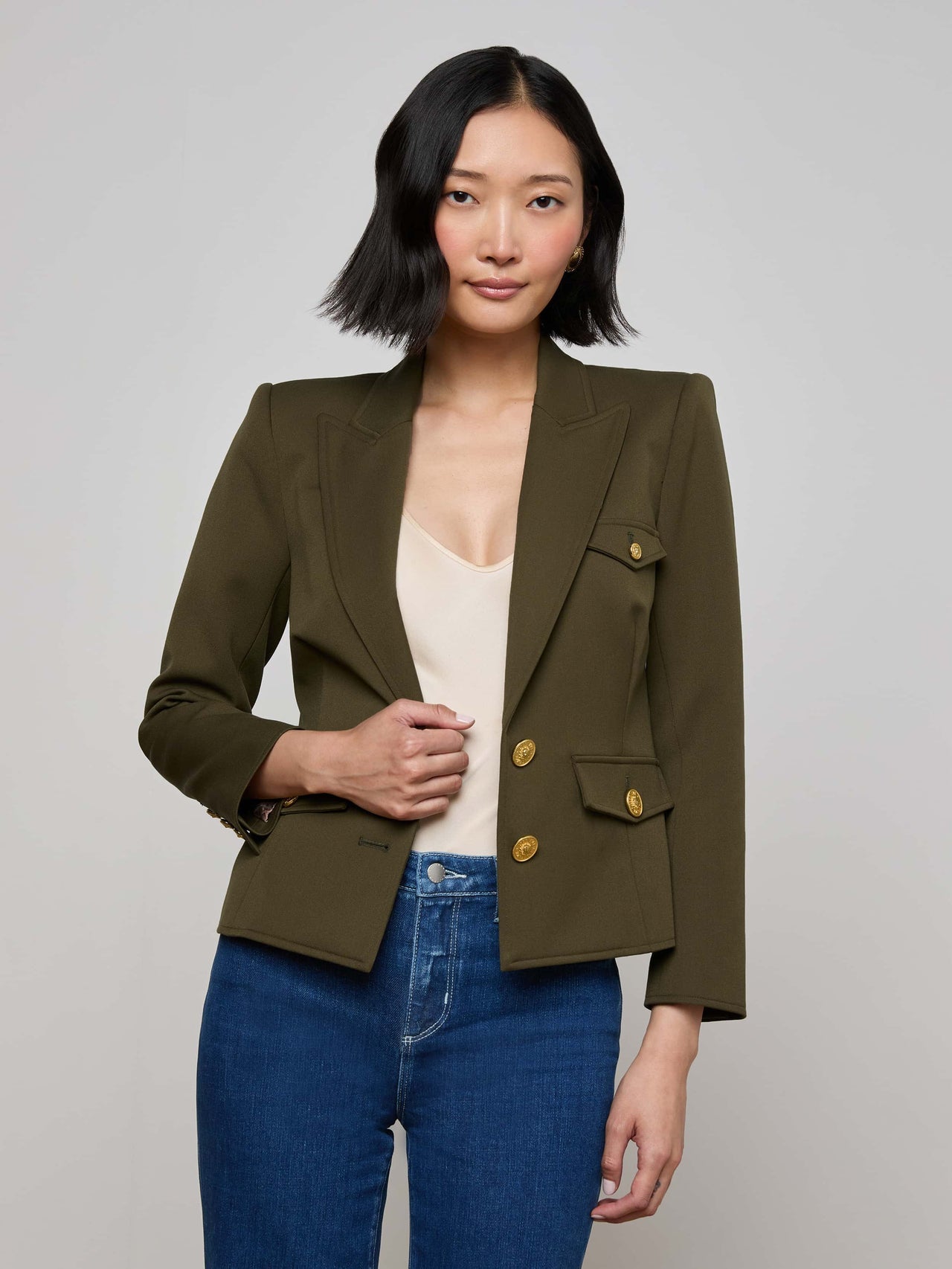 Wylla Blazer in Pine/Multi Western Snake