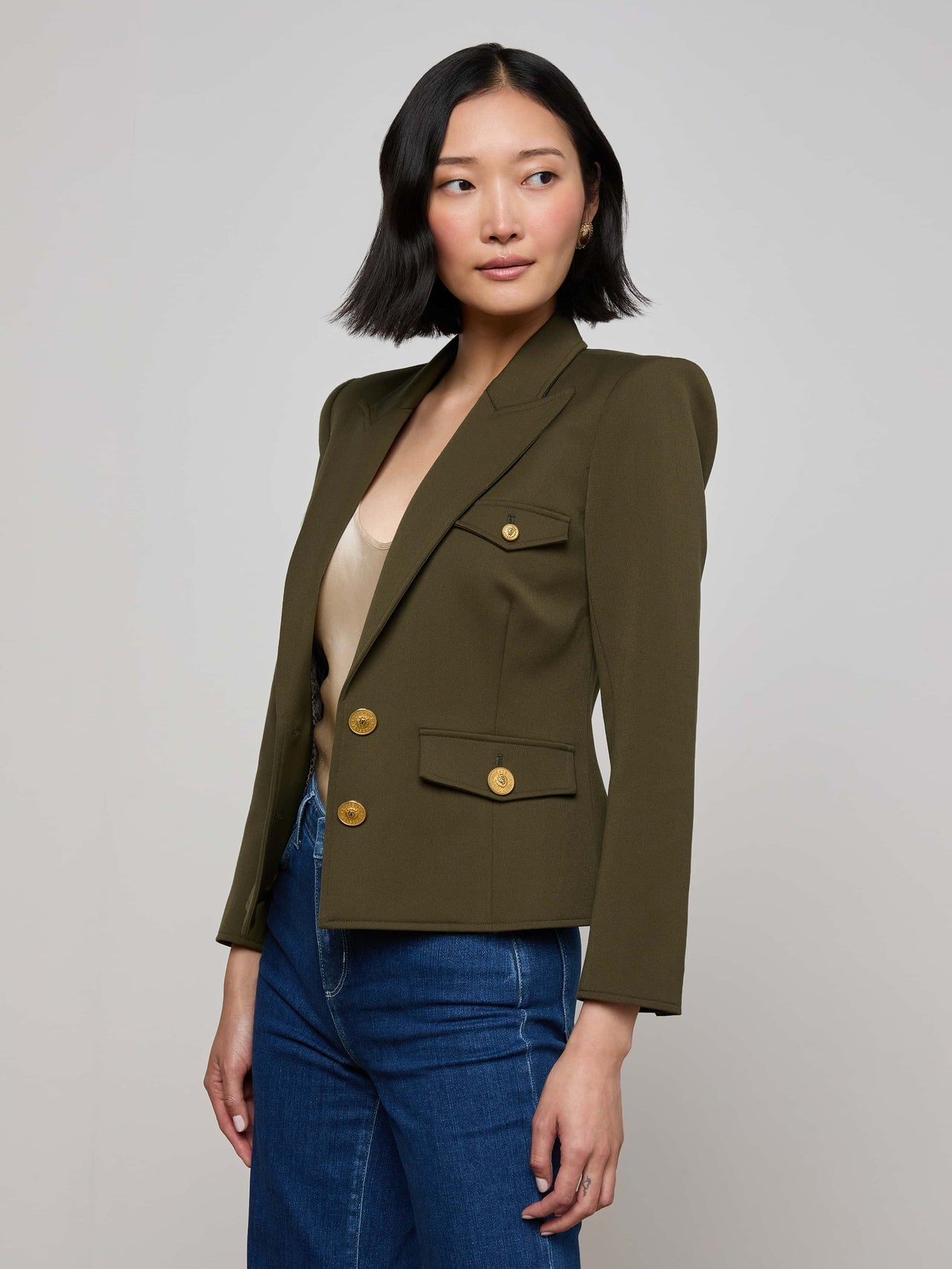 Wylla Blazer in Pine/Multi Western Snake