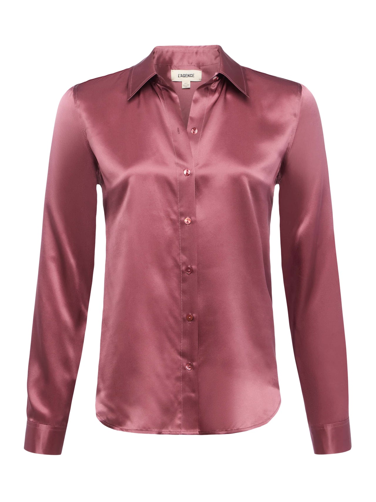 Tyler Silk Blouse in Dark Mauve