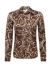 Tyler Silk Blouse in Cinnamon Sw Psly Lprd