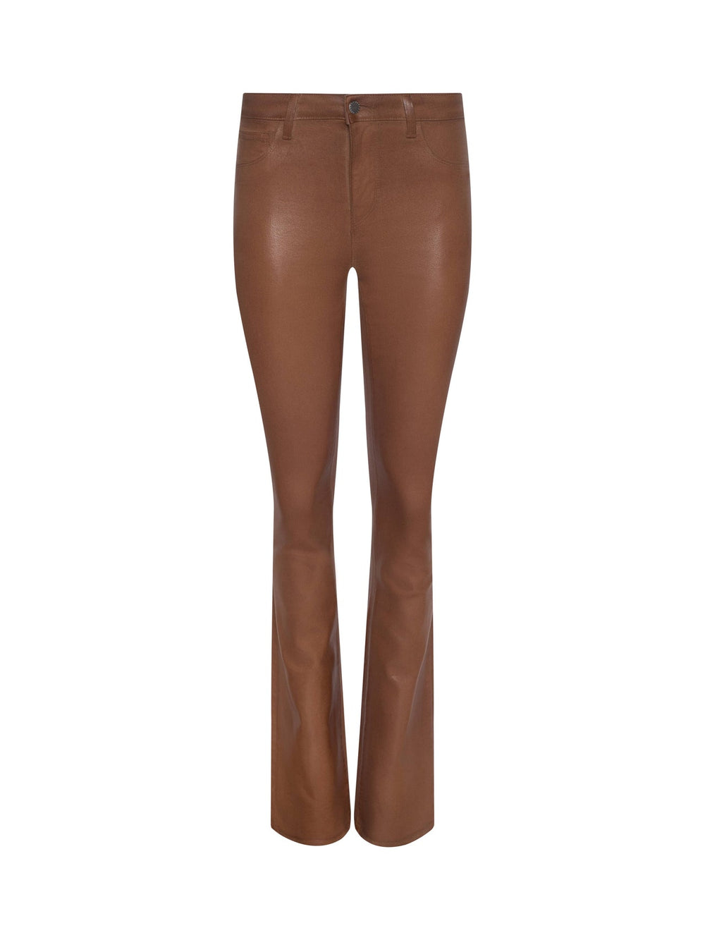 Selma Coated Bootcut Jean in Cognac Coated