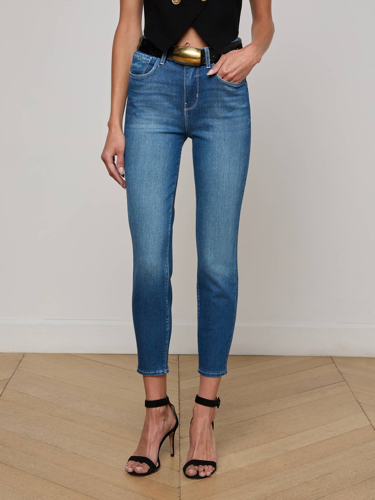 Margot Cropped Skinny Jean in Baja