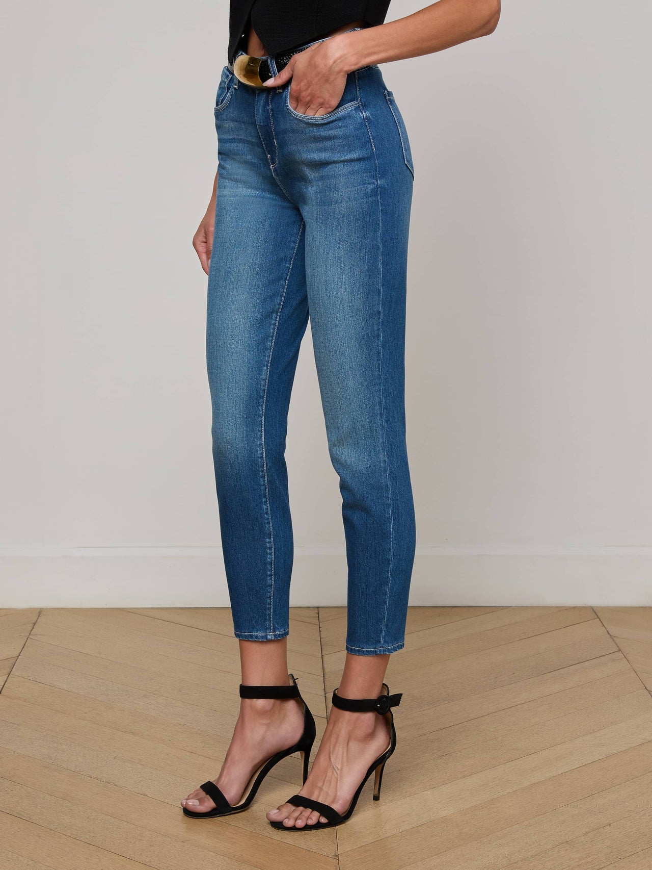 Margot Cropped Skinny Jean in Baja