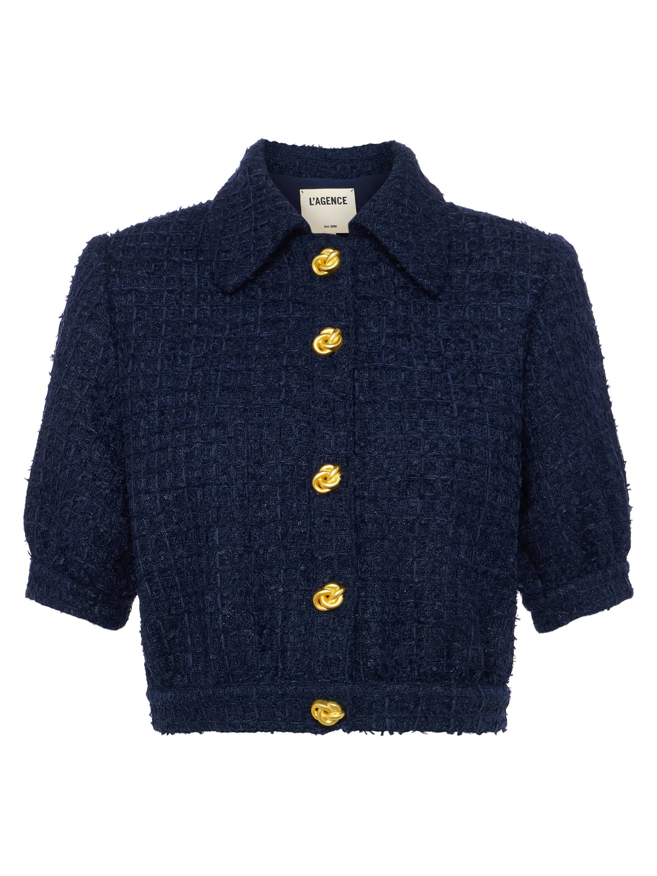 Cove Cropped Tweed Jacket in Midnight