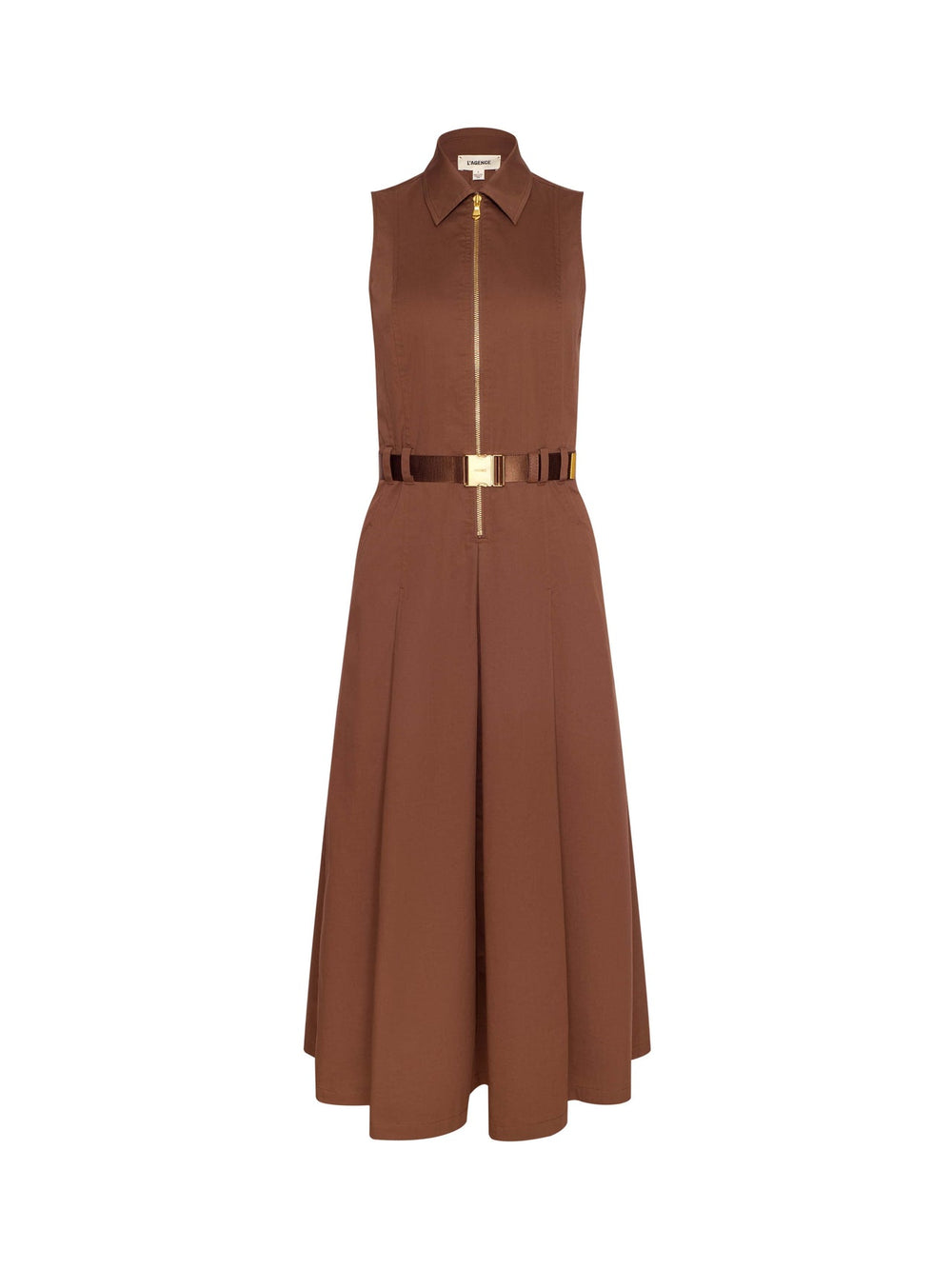 Kolton Midi Dress in Sepia Brown